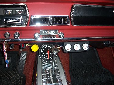 1967 Plymouth Satellite View of Console